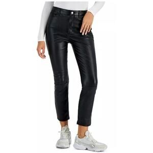 Tinseltown Juniors' Faux-Leather Straight-Leg Pants, 7-3075